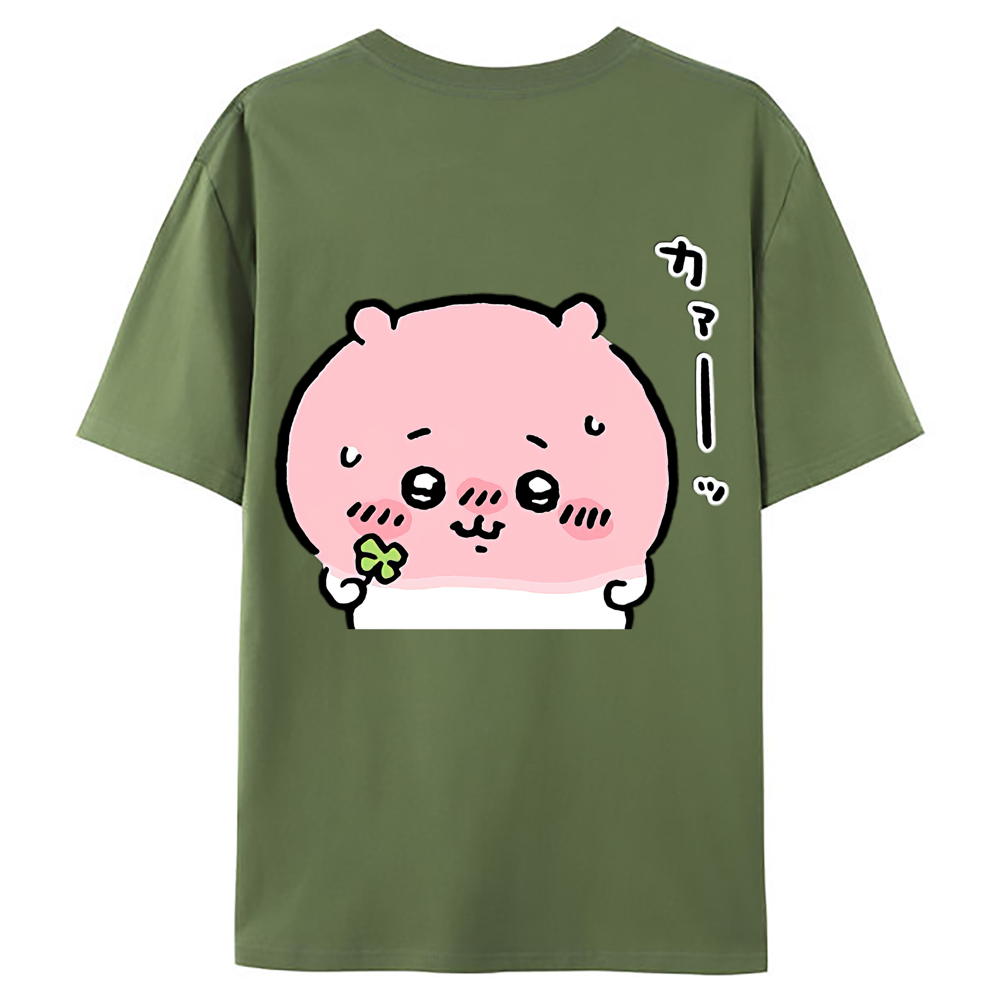 （画像用） ちいかわ ちいかわ Chii-kawa chiikawa 綿100％ メンズ半袖Tシャツ（バックプリント） 通気性